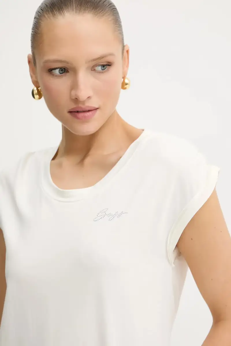 top in cotone colore beige 50545521 miniatura 4