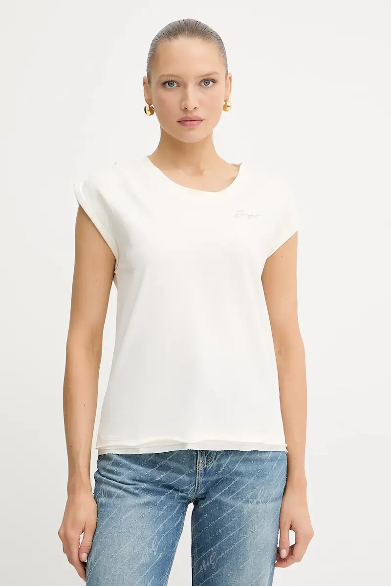 top in cotone colore beige 50545521