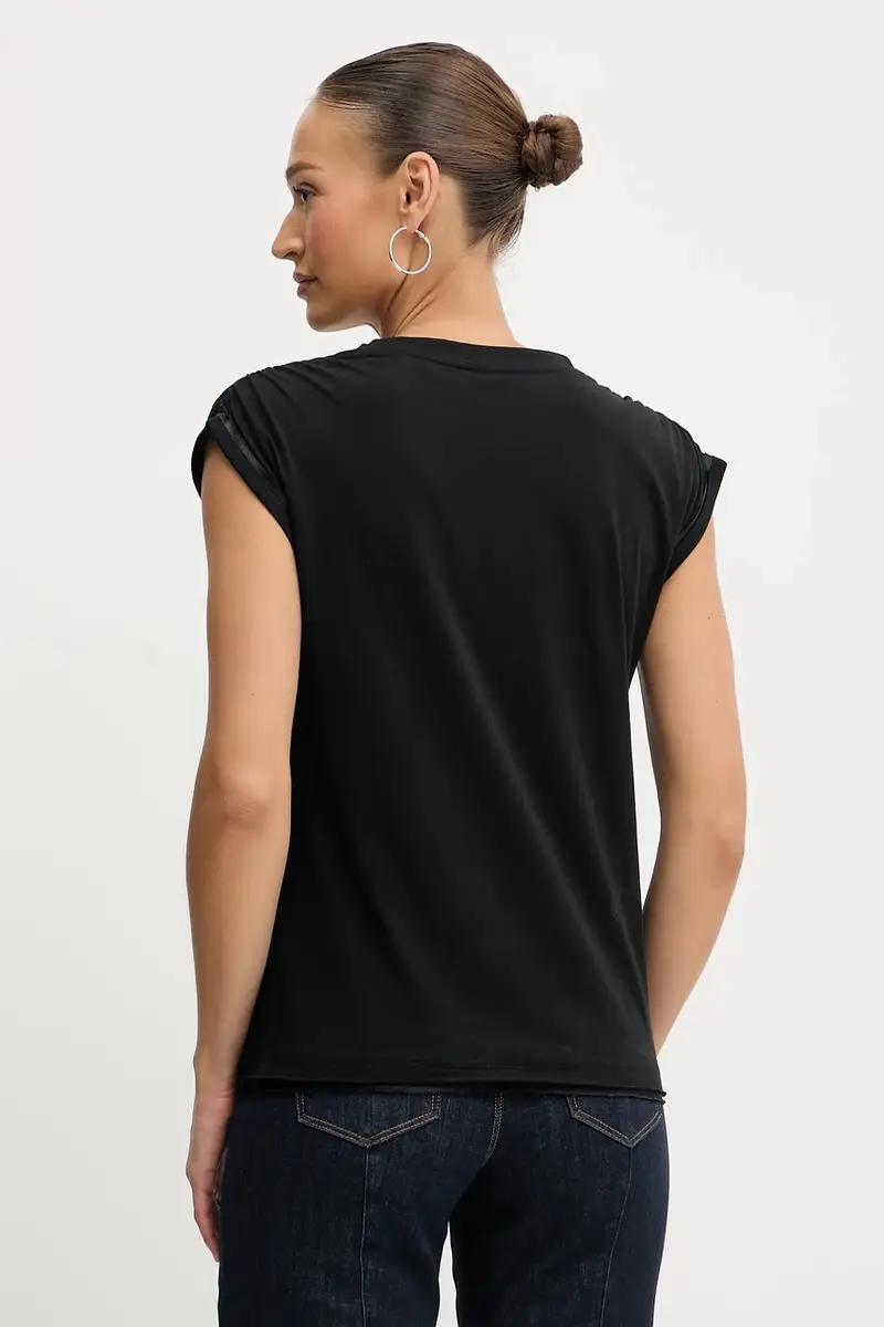 top in cotone colore nero 50545521 miniatura 3