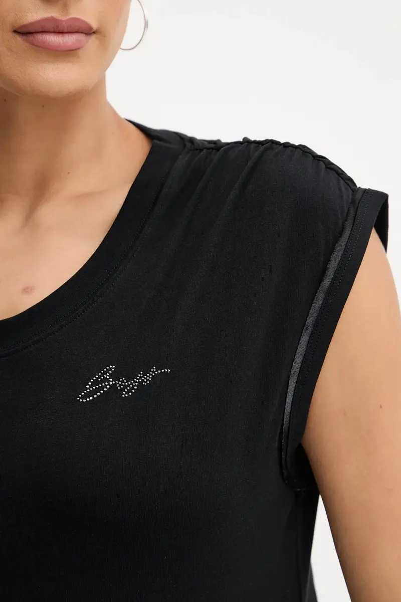 top in cotone colore nero 50545521 miniatura 5