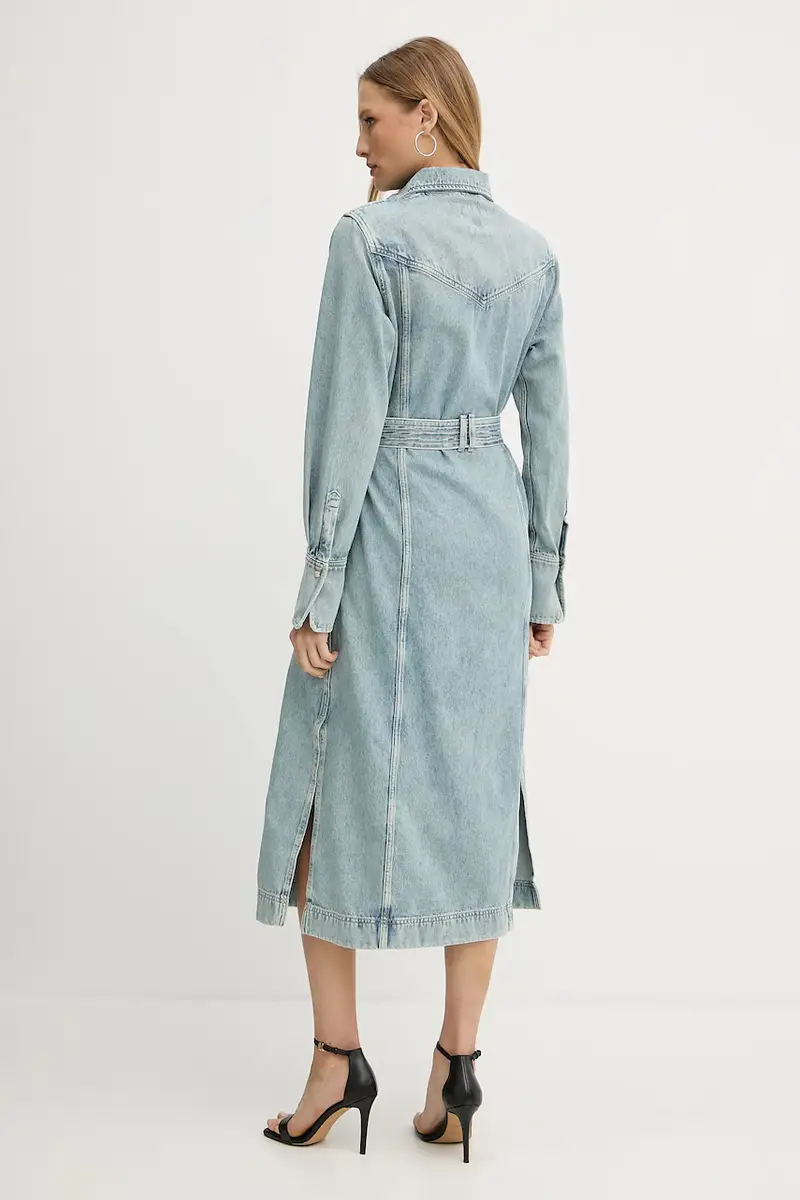 vestito di jeans colore blu 50546068 miniatura 2