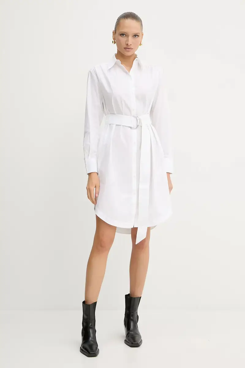 vestito in cotone colore bianco 50546132 miniatura 2