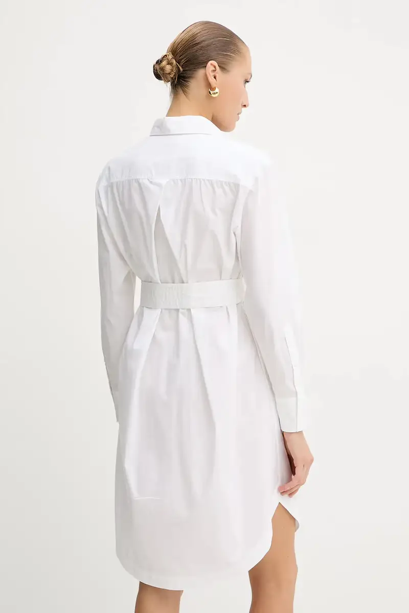 vestito in cotone colore bianco 50546132 miniatura 3