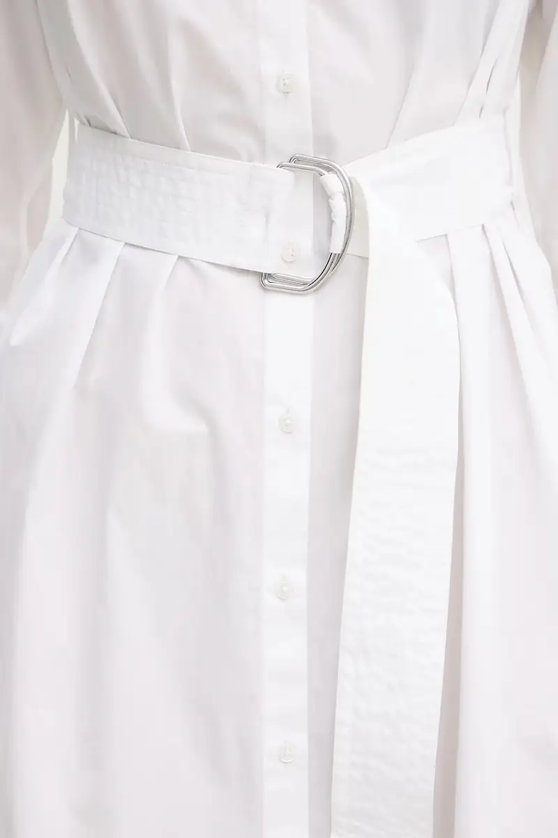 vestito in cotone colore bianco 50546132 miniatura 5