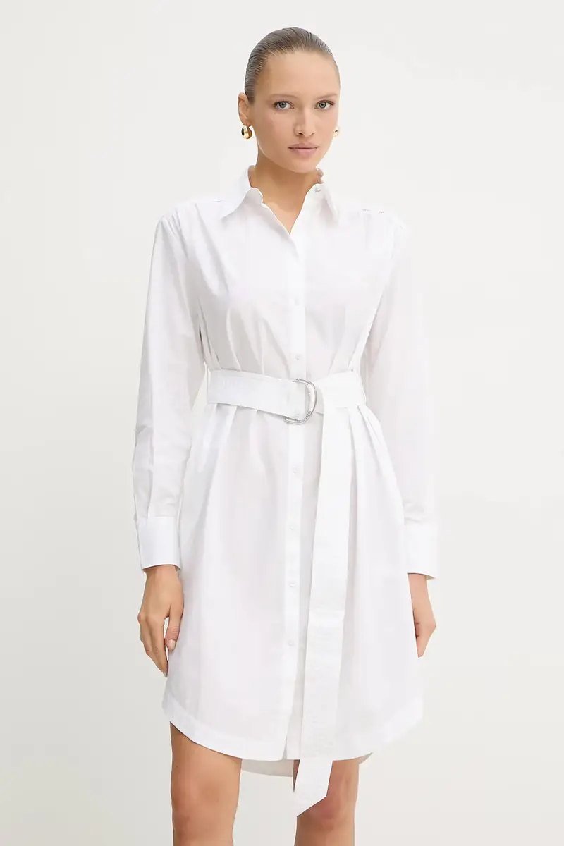 vestito in cotone colore bianco 50546132