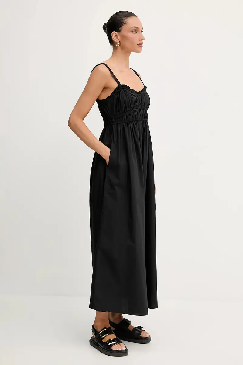 vestito in cotone colore nero 50537919 miniatura 2