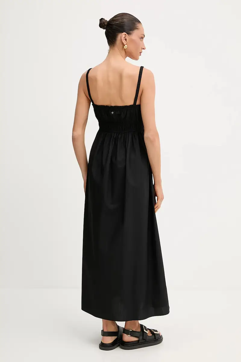 vestito in cotone colore nero 50537919 miniatura 3