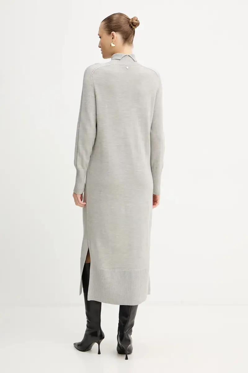 vestito in lana colore grigio 50548961 miniatura 3