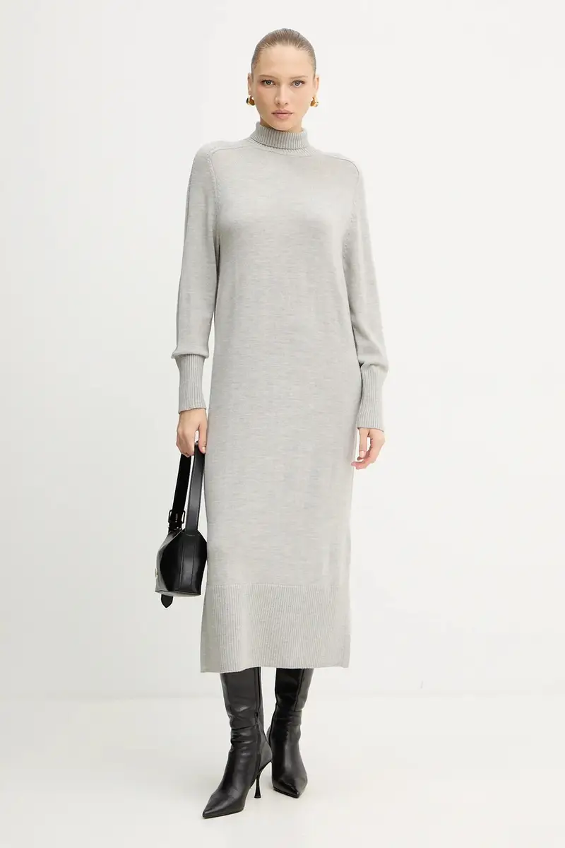 vestito in lana colore grigio 50548961 miniatura 4