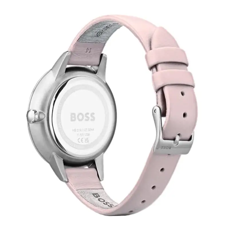 BOSS Orologio Analogico Multifunzione al Quarzo da Donna Collezione SYMPHONY con Cinturino in Pelle Rosa miniatura 3