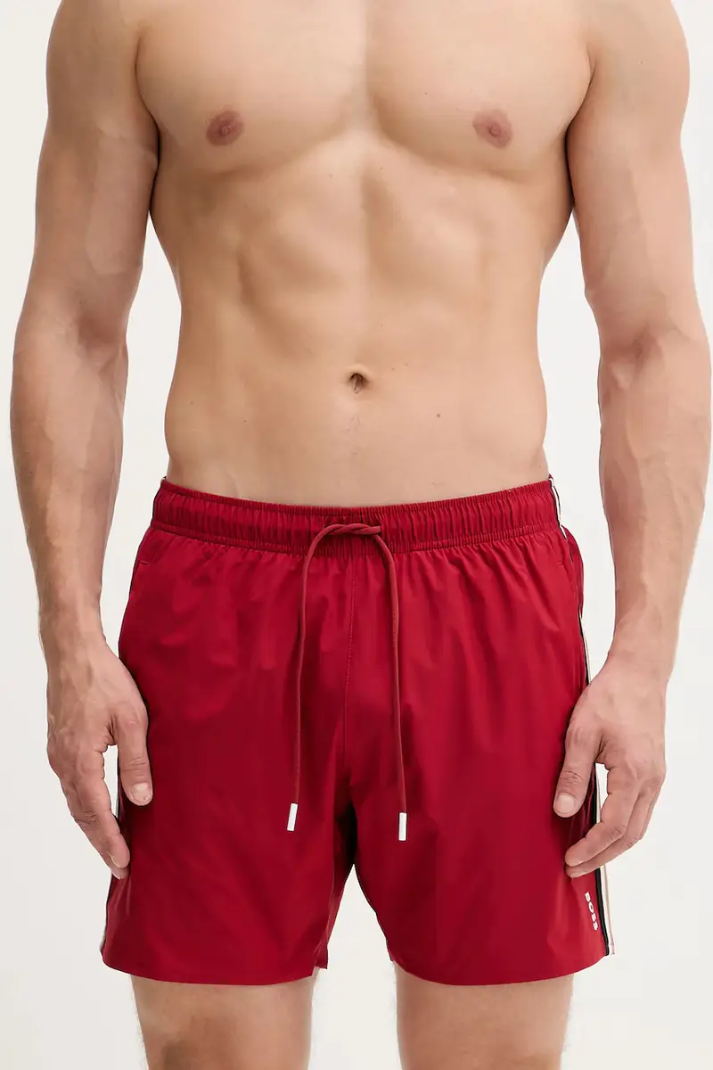 pantaloncini da bagno colore nero 50491594 Rosso miniatura 2