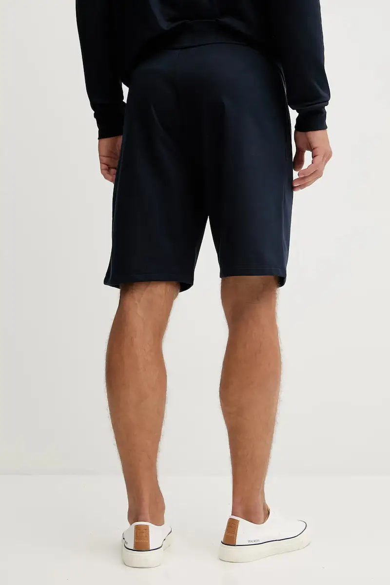 pantaloncini lounge in cotone uomo colore blu navy 50545560 miniatura 3