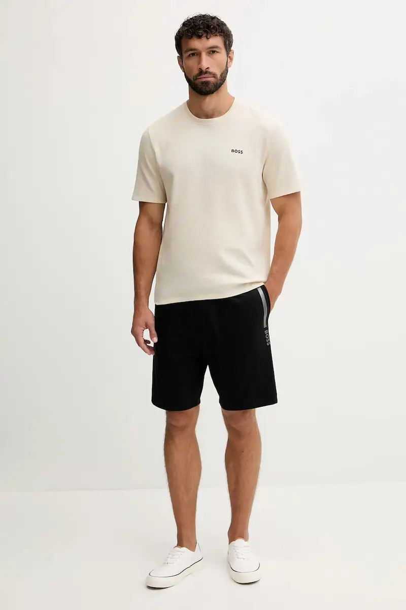 pantaloncini lounge in cotone uomo colore nero 50545560 miniatura 2