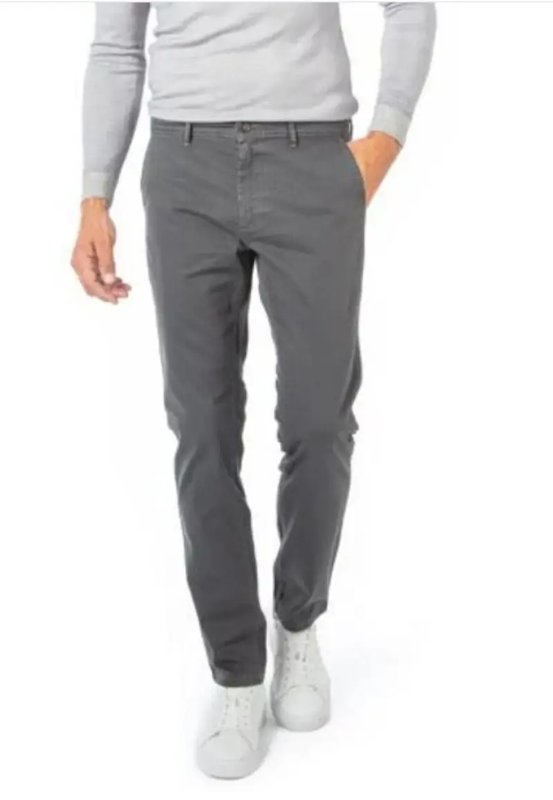 PANTALONE CHINO-SLIM GRIGIO