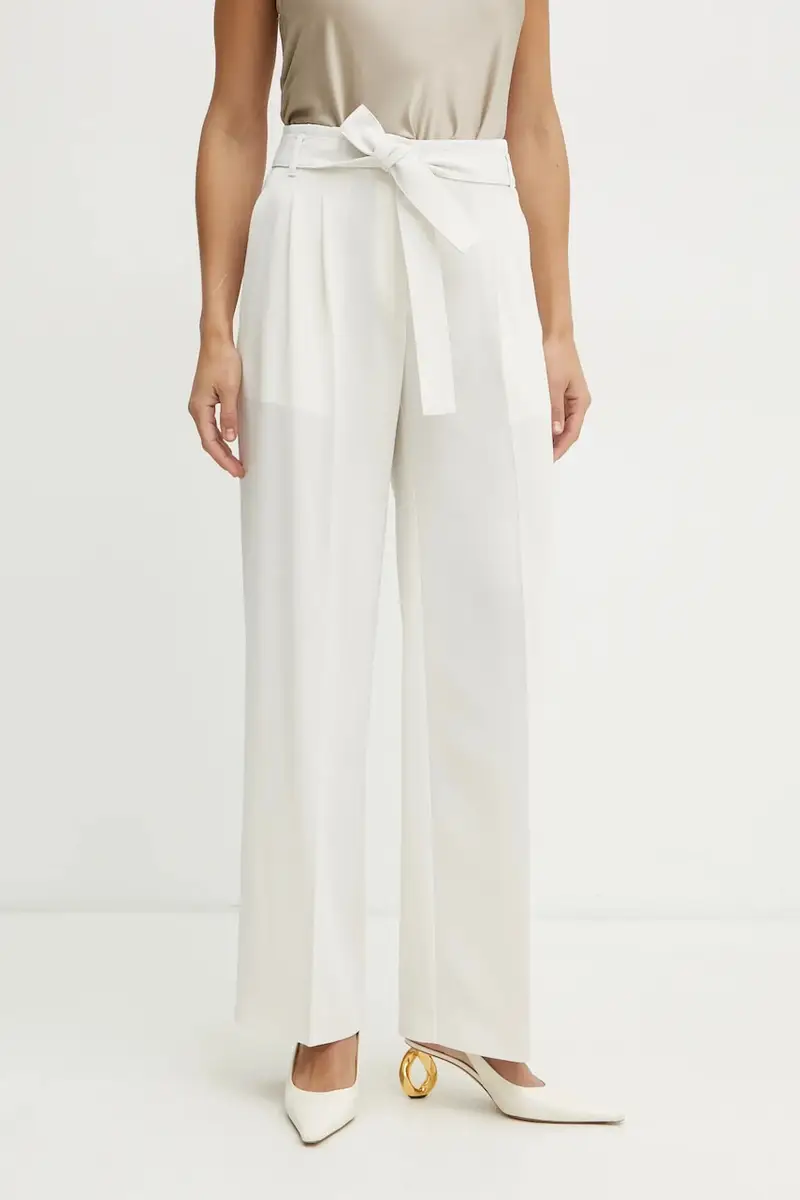 pantaloni donna colore bianco Beige