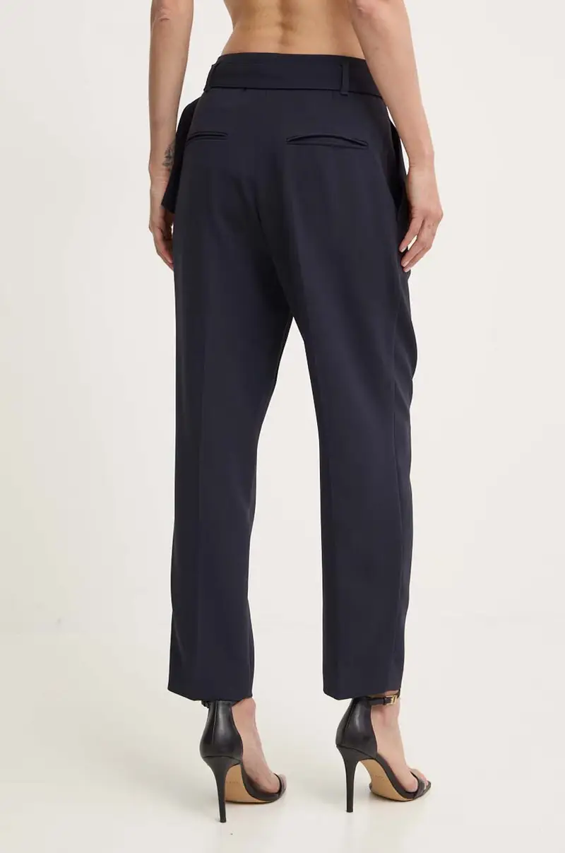 pantaloni donna colore blu navy miniatura 3