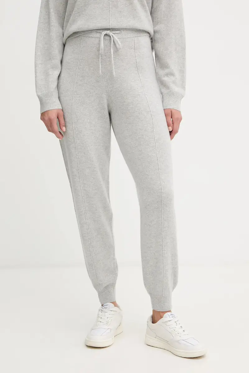 pantaloni in cashmere colore grigio 50547858