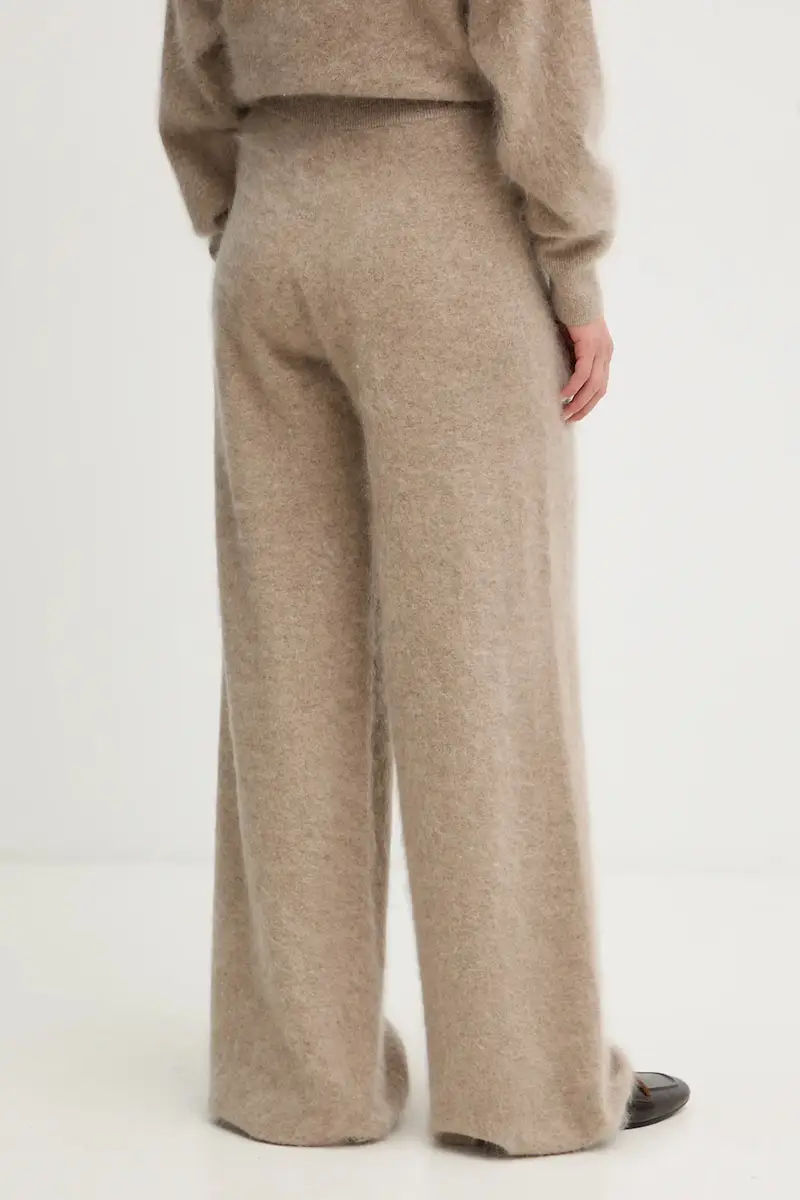 pantaloni in cashmere donna colore beige 50550831 miniatura 3