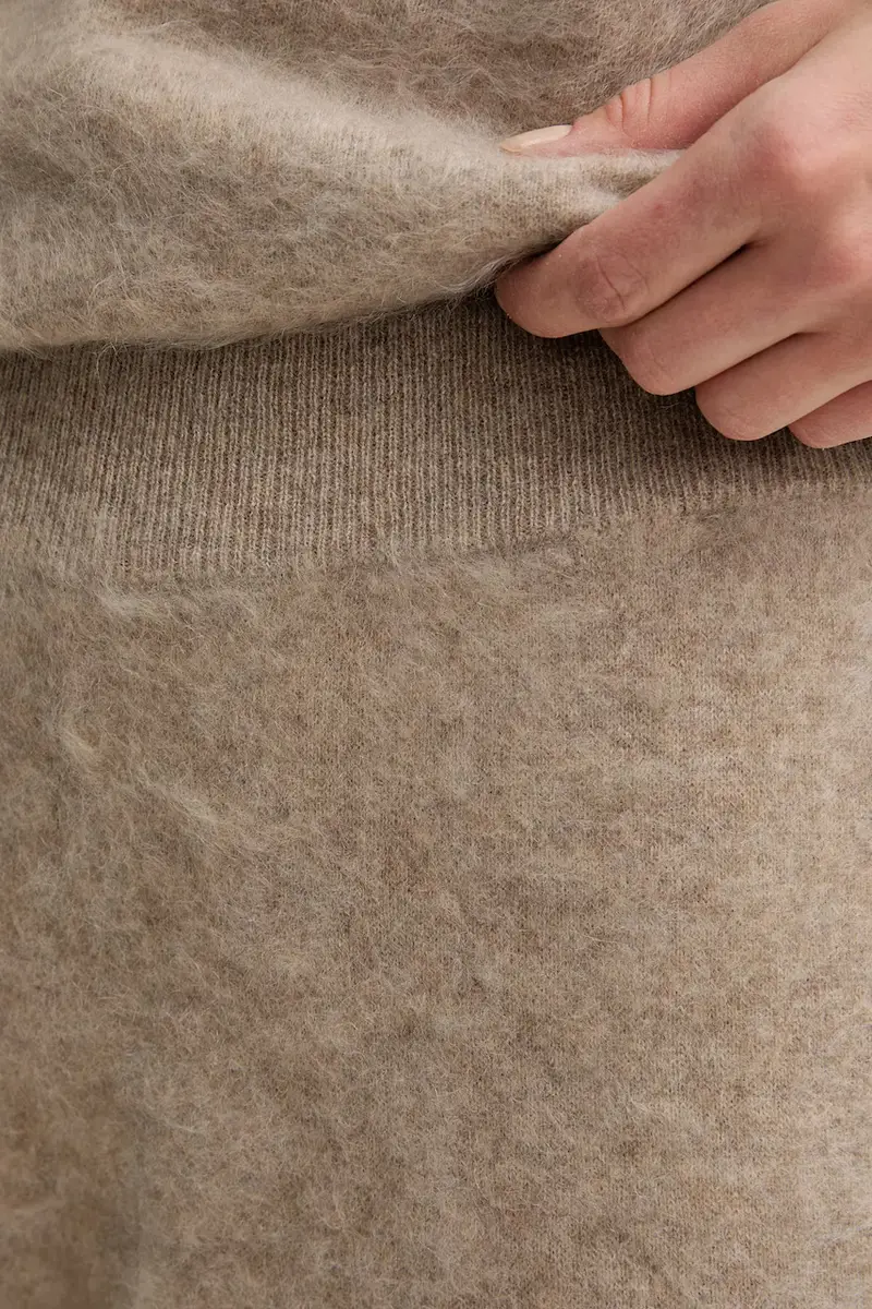 pantaloni in cashmere donna colore beige 50550831 miniatura 4