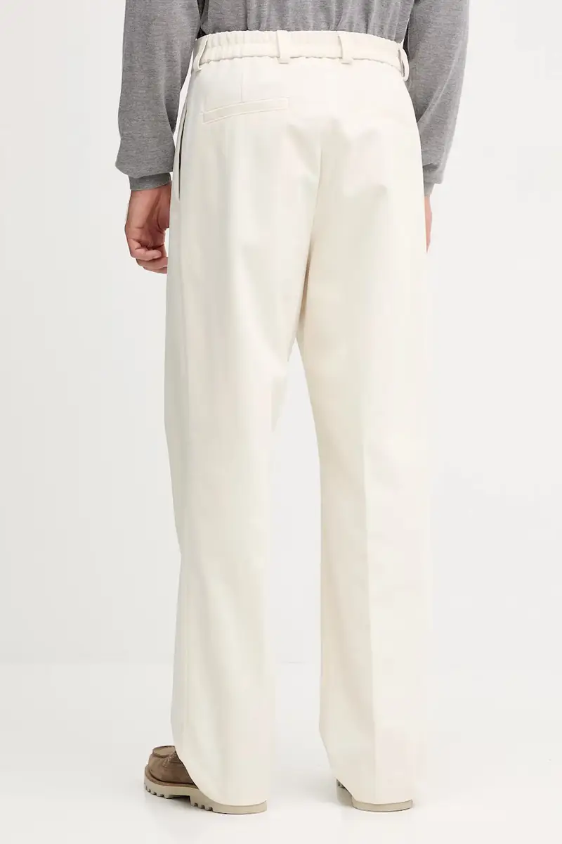pantaloni in cotone BECKHAM X BOSS Beige miniatura 3
