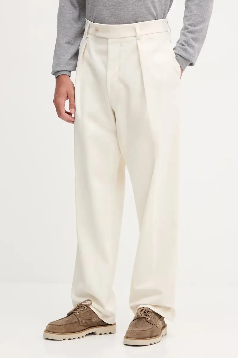 pantaloni in cotone BECKHAM X BOSS Beige