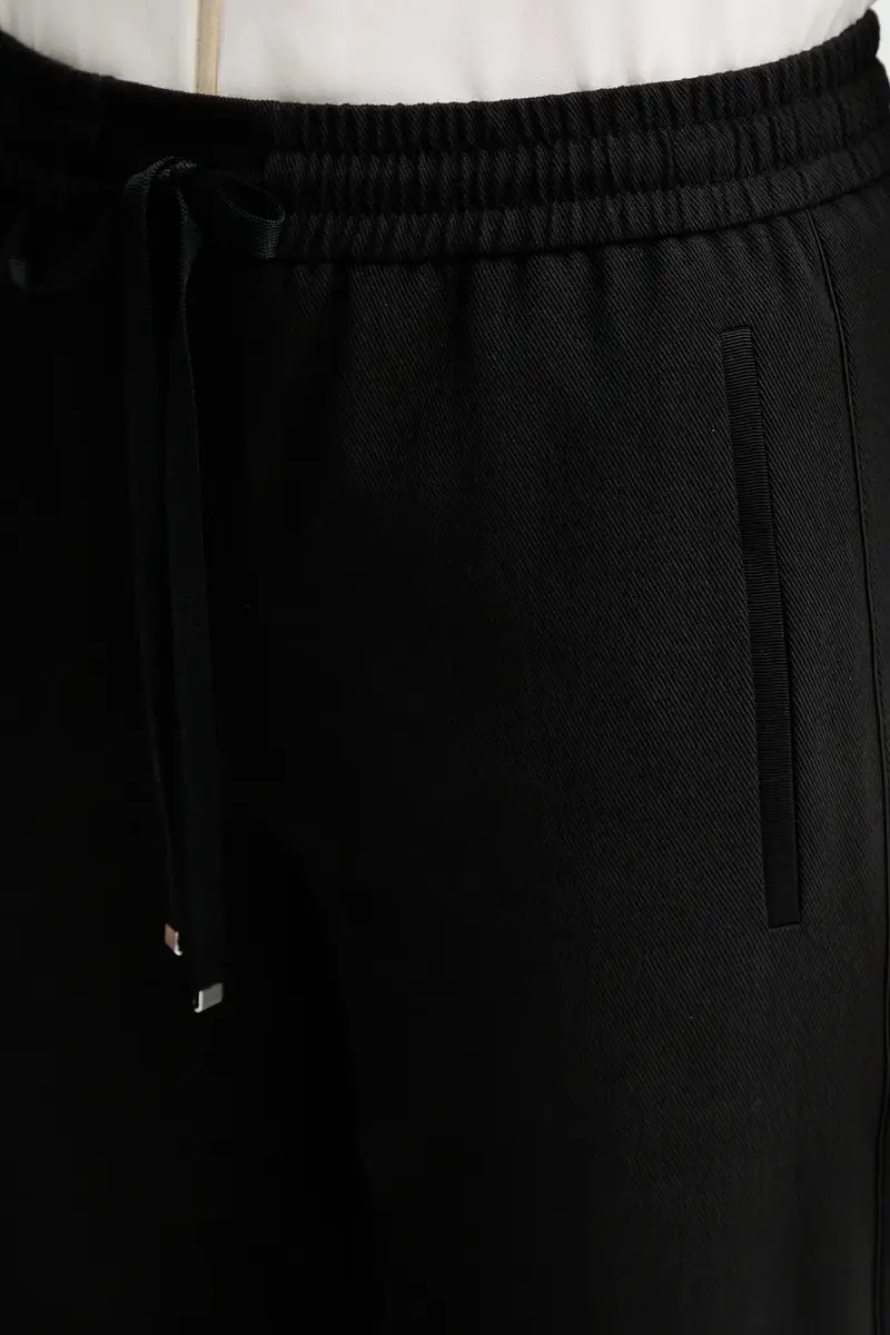 pantaloni in cotone donna colore nero 50543268 miniatura 4