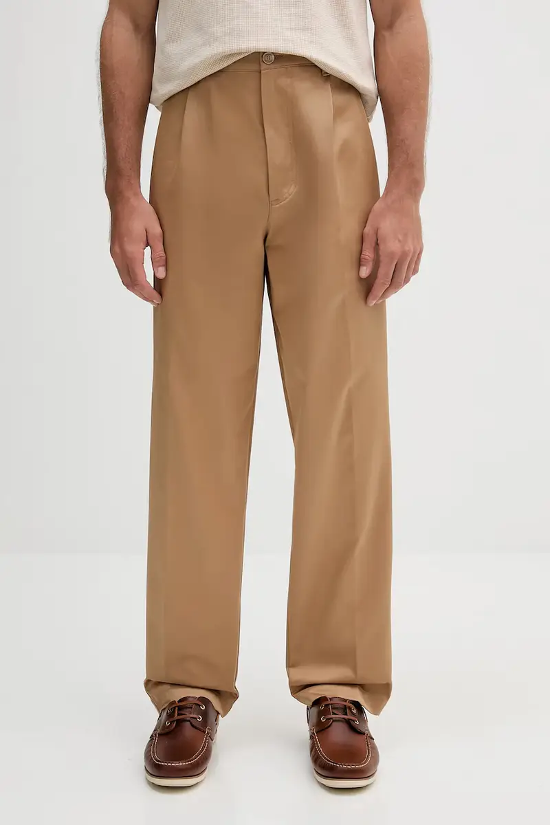 pantaloni in cotone uomo colore verde 50546924