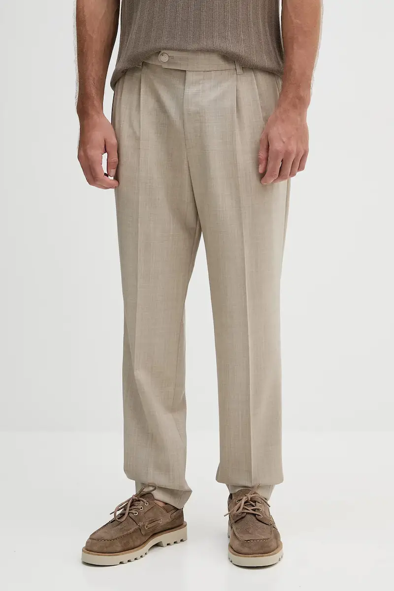 pantaloni in lana colore beige 50545822
