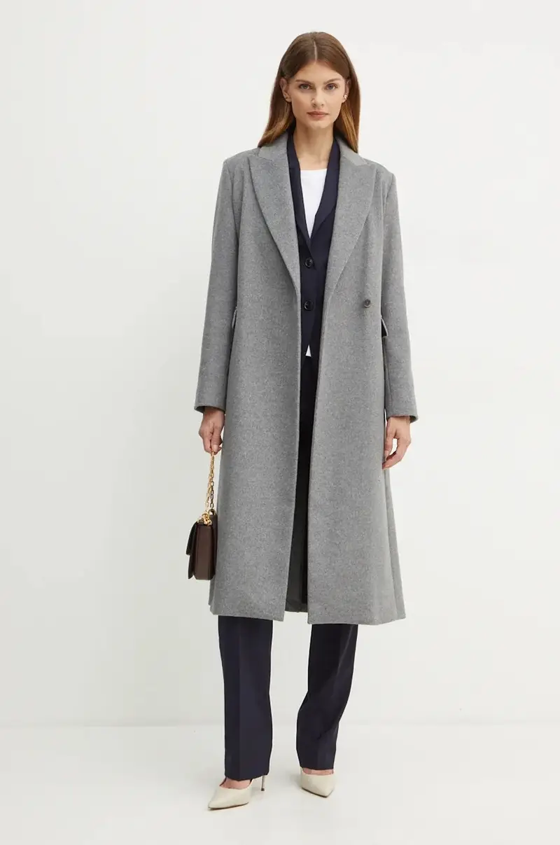 pantaloni in lana colore blu navy 50490045 miniatura 2