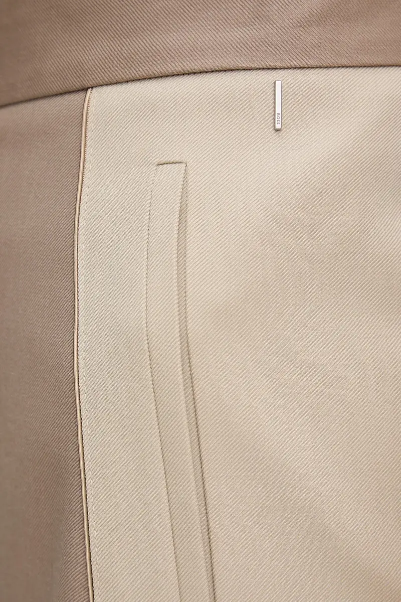 pantaloni in lana donna colore beige 50543410 miniatura 4