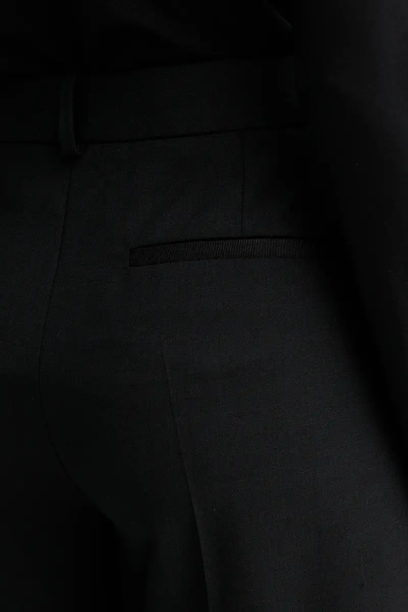 pantaloni in lana donna colore nero 50546613 miniatura 4