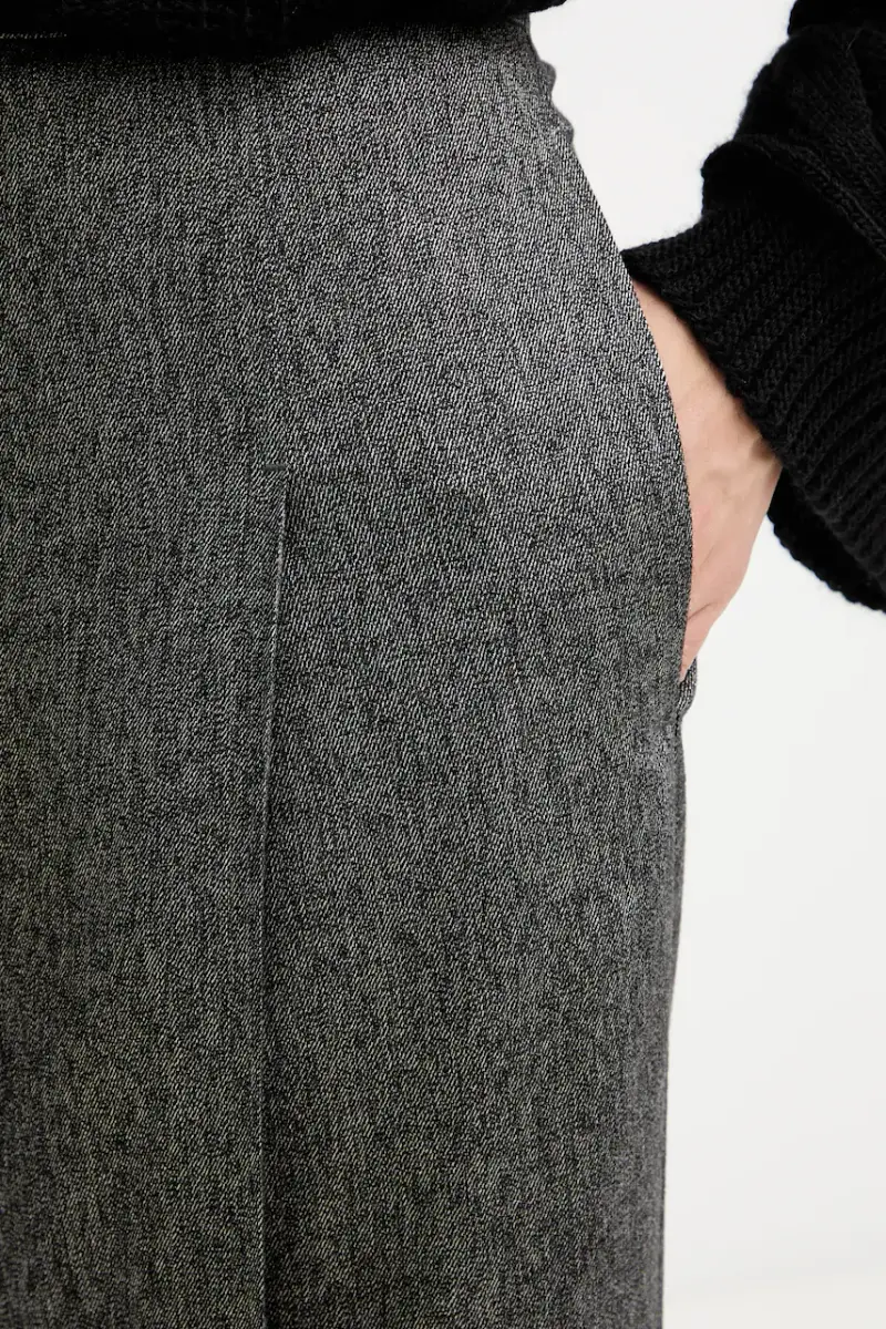 pantaloni in misto lana Telda donna colore grigio 50548212 miniatura 4