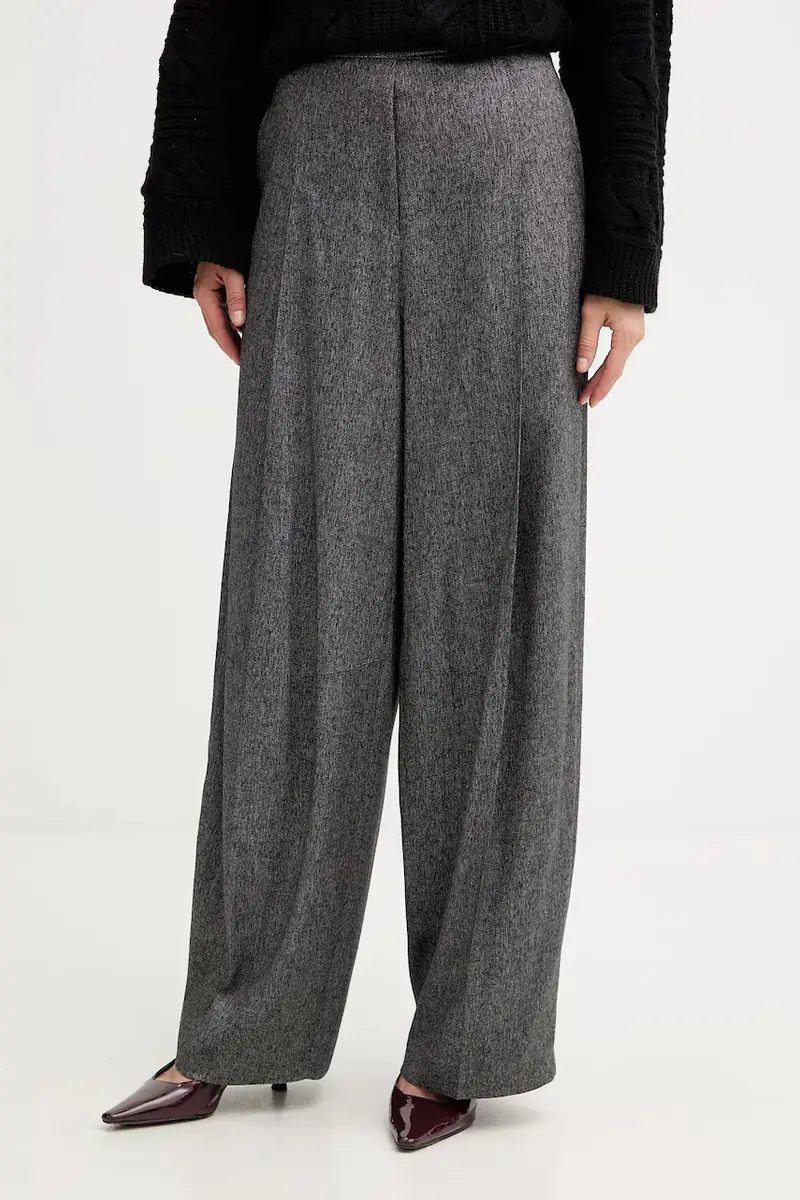 pantaloni in misto lana Telda donna colore grigio 50548212