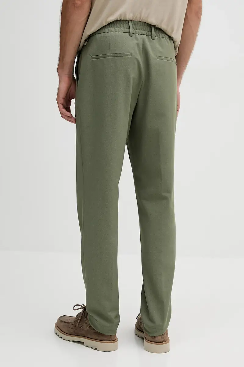 pantaloni in misto lana uomo colore verde 50546063 miniatura 3