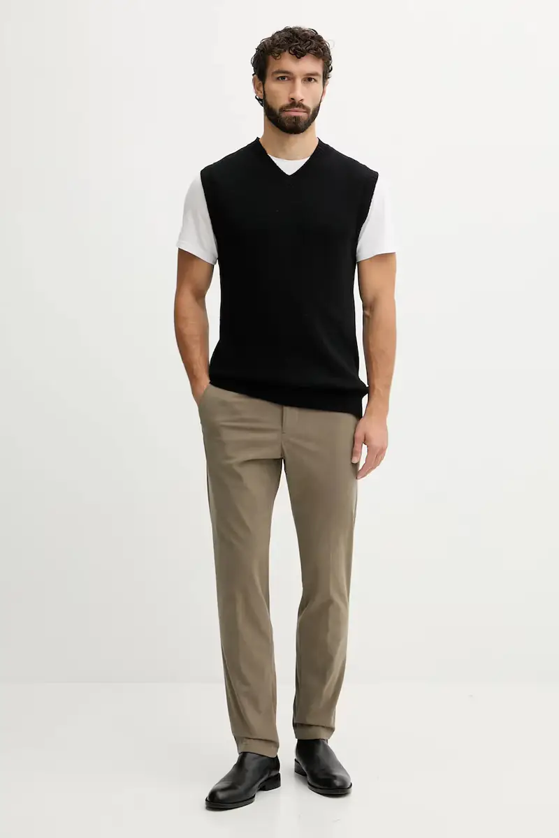 pantaloni in velluto a coste uomo colore verde 50551683 miniatura 2