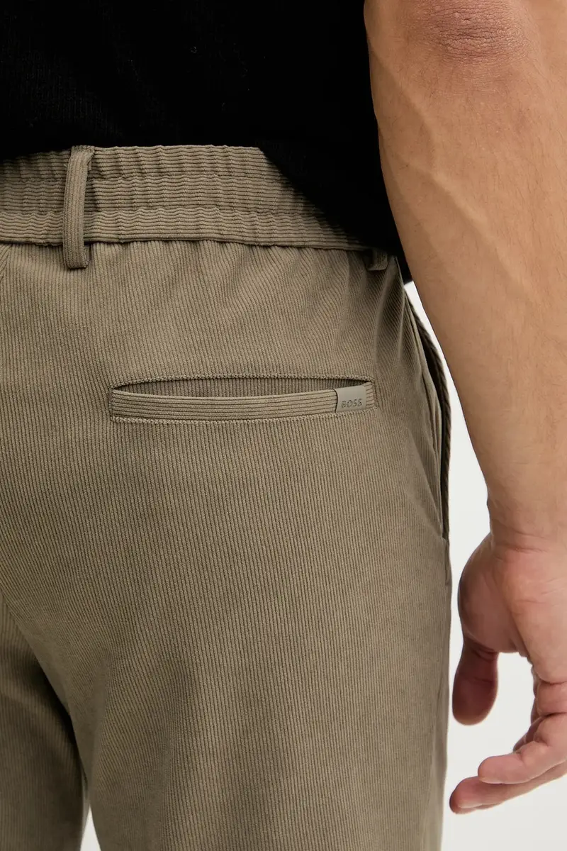 pantaloni in velluto a coste uomo colore verde 50551683 miniatura 4