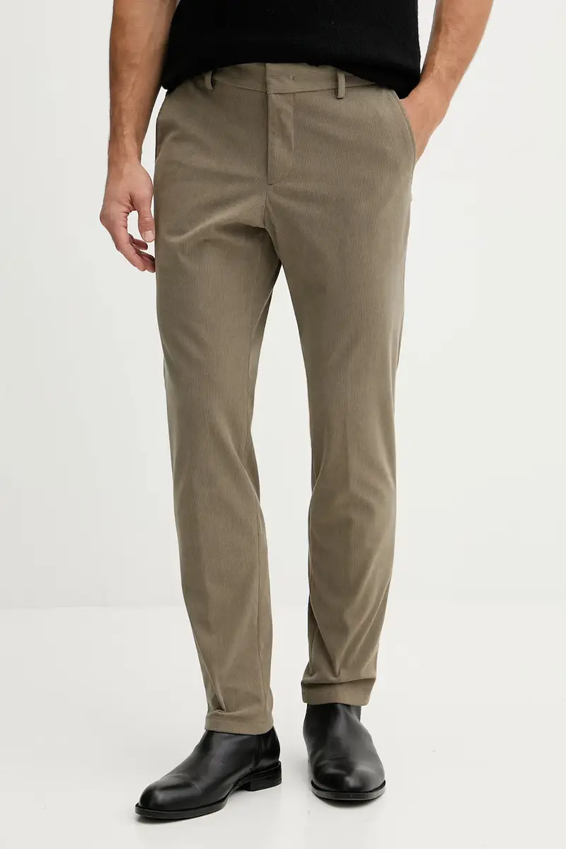 pantaloni in velluto a coste uomo colore verde 50551683