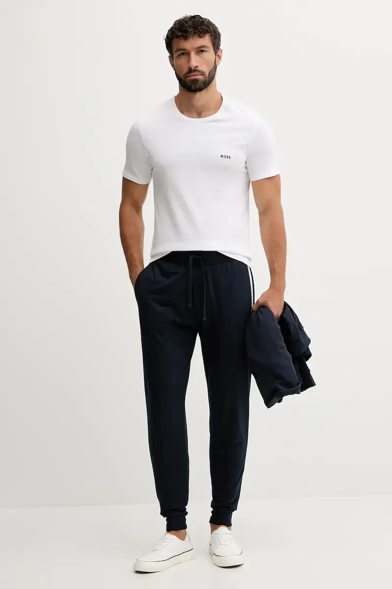 pantaloni lounge in cotone uomo colore grigio 50545565 Blu navy miniatura 2