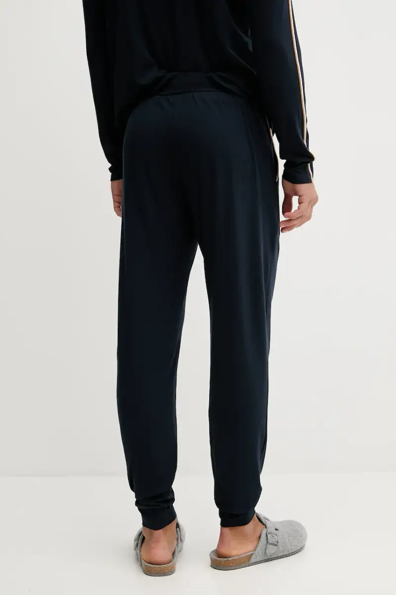 pantaloni lounge uomo colore blu navy con applicazione 50550485 miniatura 3