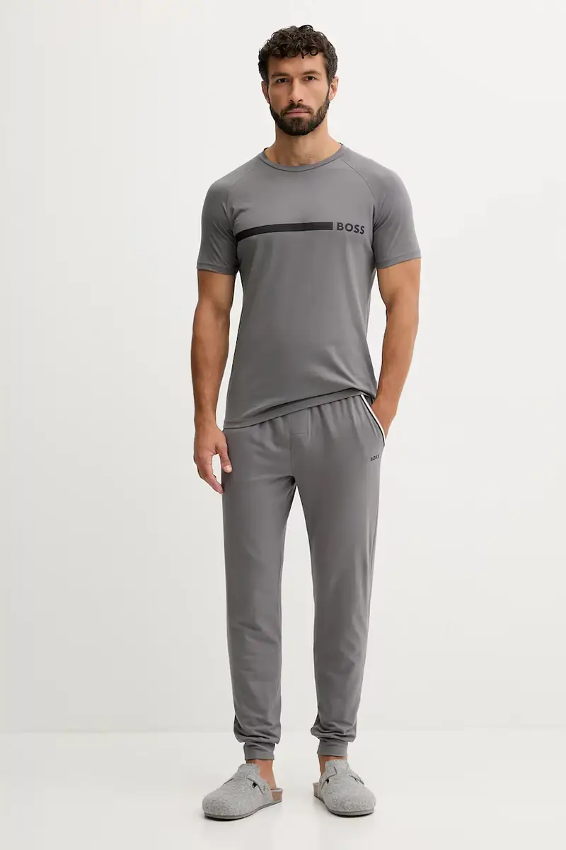 pantaloni lounge uomo colore grigio con applicazione 50550485 miniatura 2