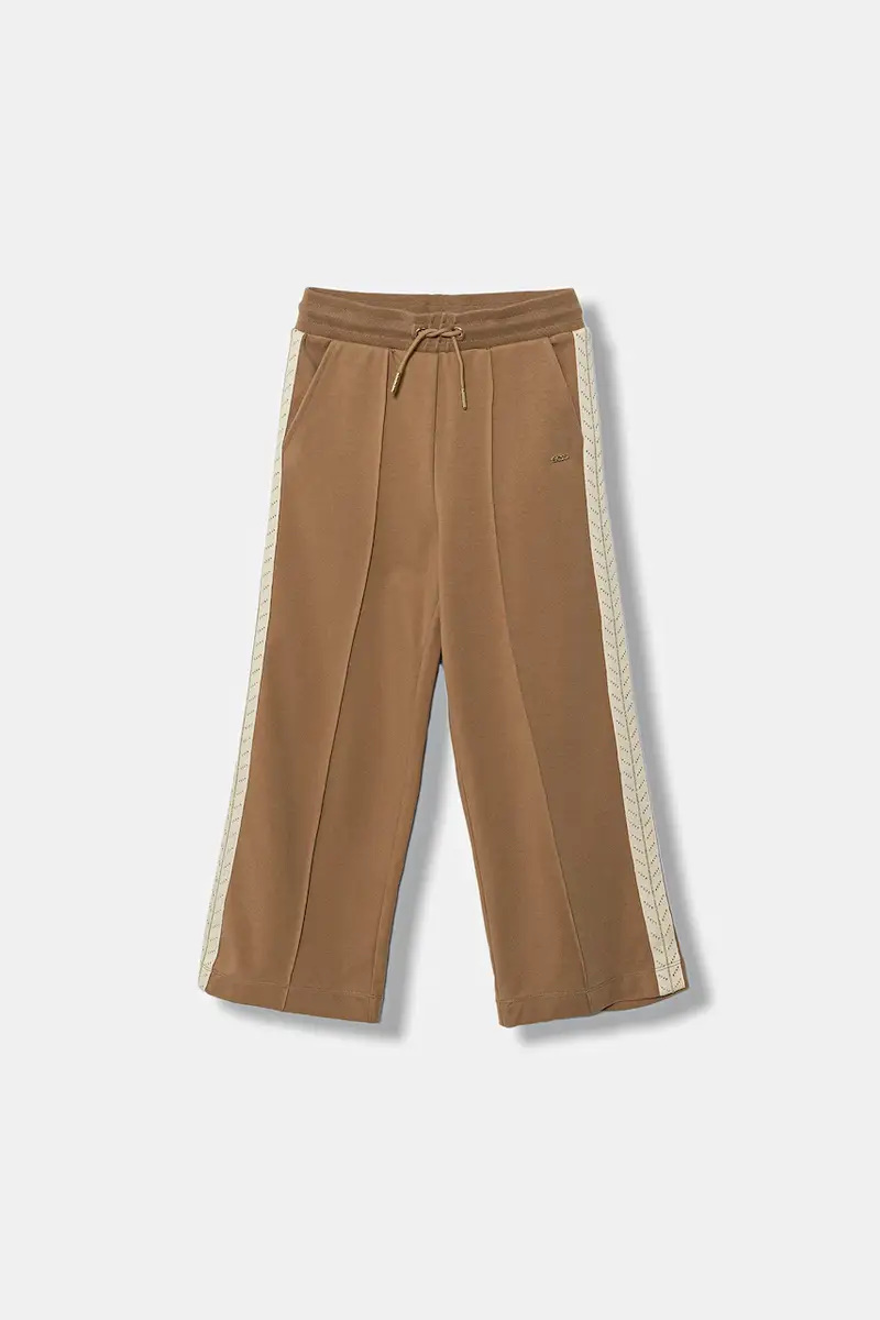 pantaloni tuta bambino/a colore marrone con applicazione J52415 miniatura 2