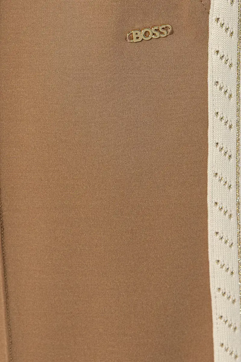 pantaloni tuta bambino/a colore marrone con applicazione J52415 miniatura 4