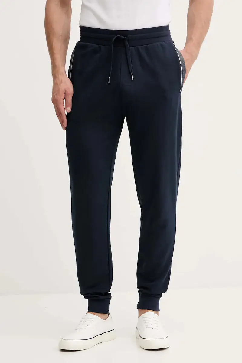 pantaloni tuta colore nero con applicazione 50545579 Blu navy