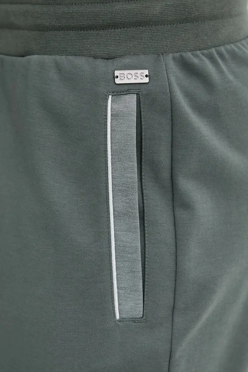 pantaloni tuta colore nero con applicazione 50545579 Verde miniatura 4