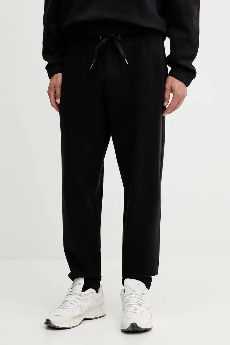 pantaloni tuta di cotone uomo colore nero 50544109