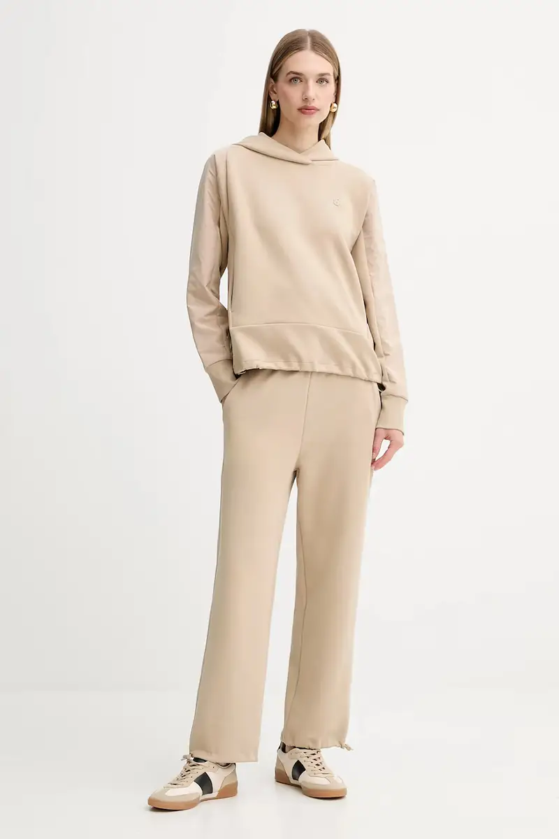 pantaloni tuta donna colore beige 50553665 miniatura 2