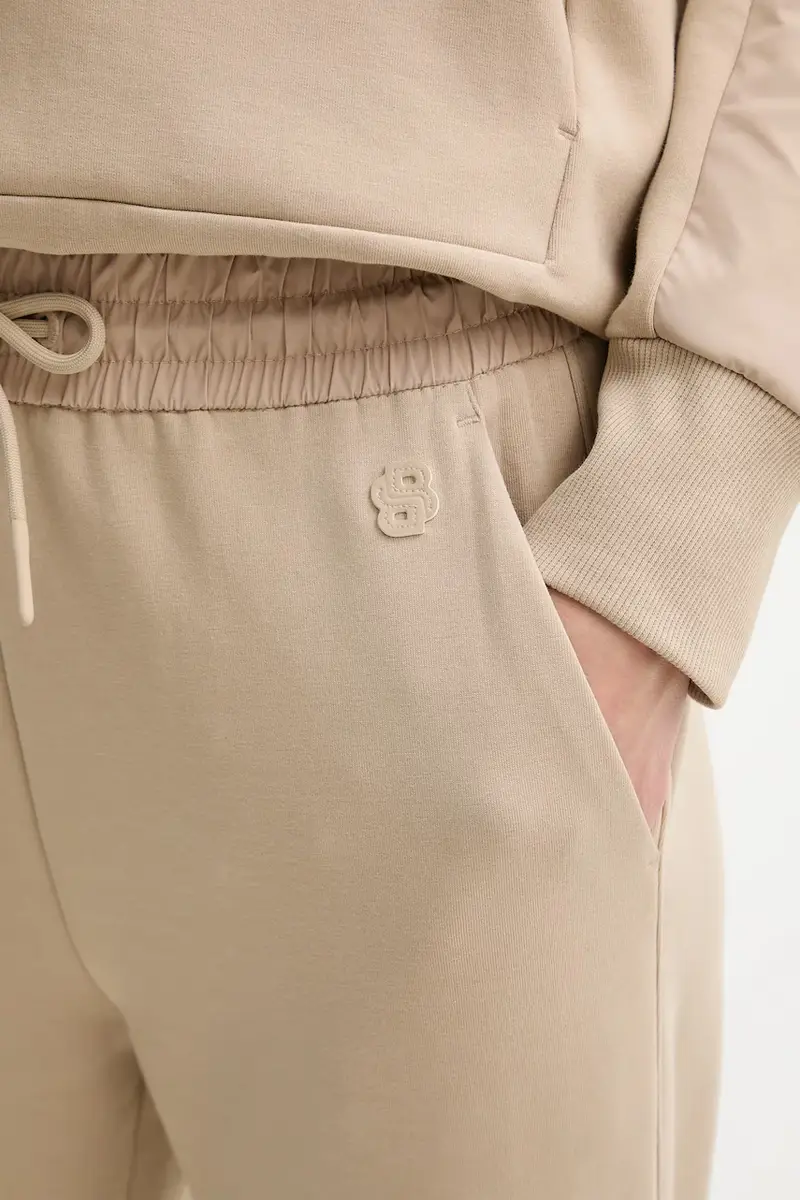 pantaloni tuta donna colore beige 50553665 miniatura 4