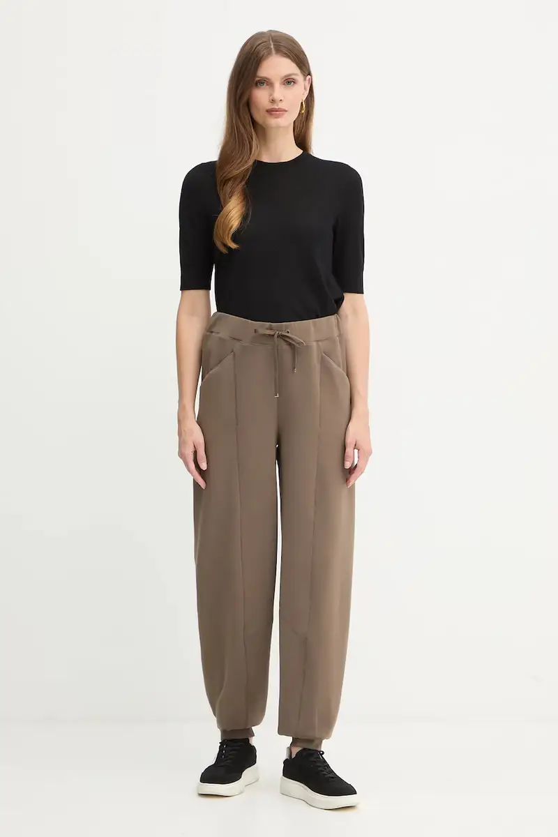 pantaloni tuta donna colore marrone 50548633 miniatura 2