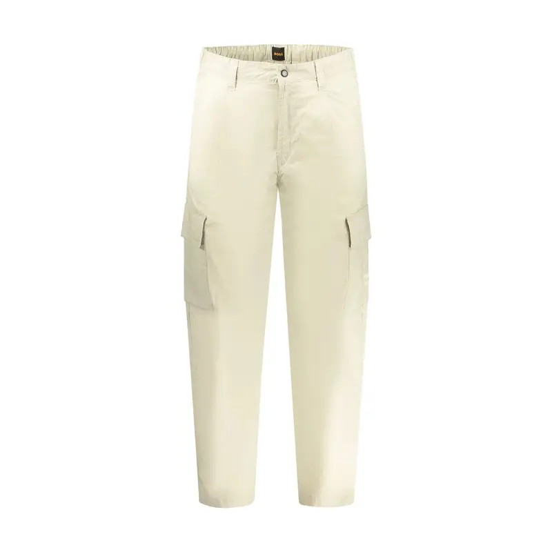 Boss Pantaloni Uomo beige Tapered Fit