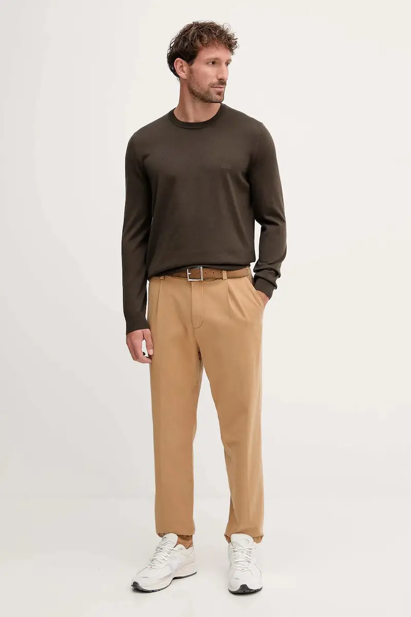 pantaloni uomo colore blu navy 50546894 Verde miniatura 2